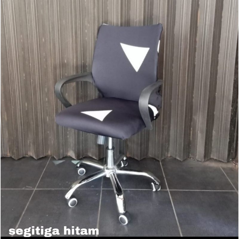 sarung kursi kantor motif/cover kursi putar/office chair motif size L-2