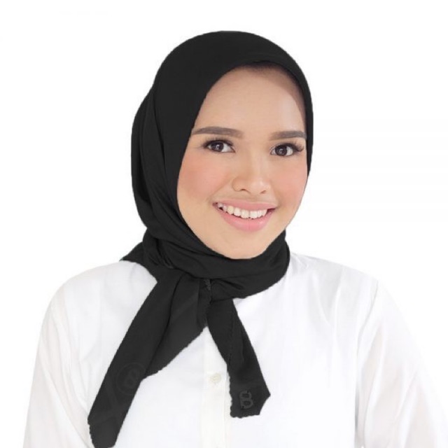 Buttonscarves Basic Voal Square Jetblack Jet Black preloved