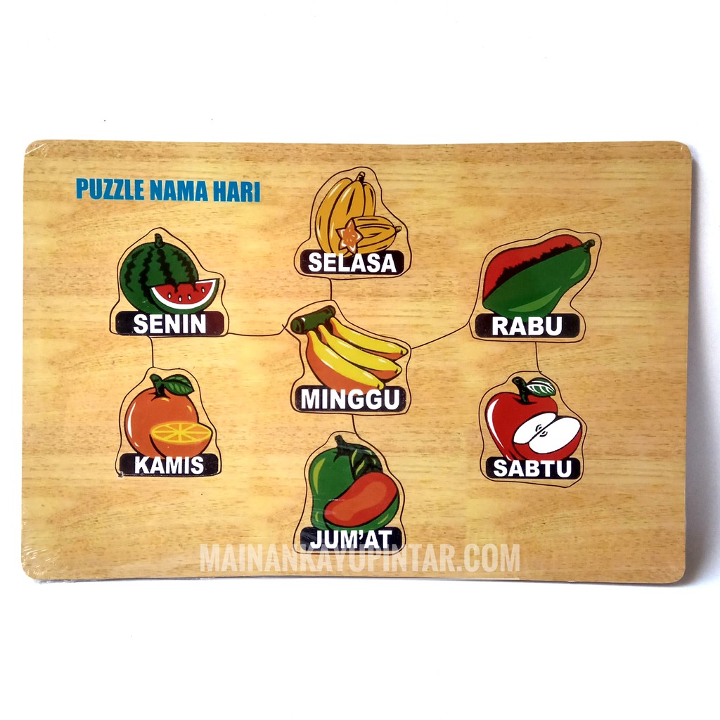 Puzzle Kayu Nama Hari