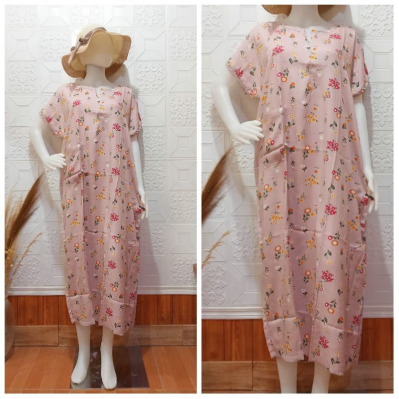 Daster Habel/HISBI Long BUSUI Panjang Semata Kaki Bahan Rayon Premium-Hisbi busui 35