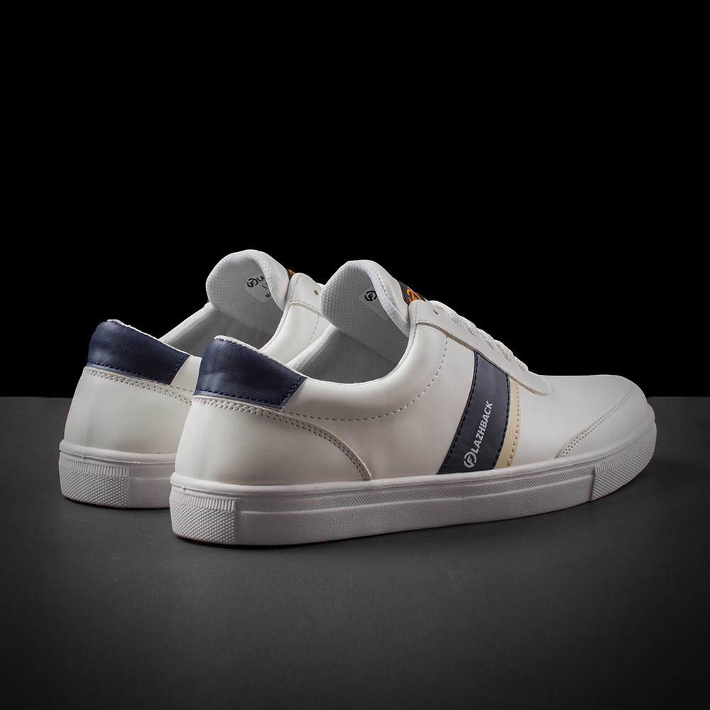 Hero White Blue | Sepatu Sneakers Putih Casual Original Polos Pria Cowok Ori Footwear | Flazhback x FORIND