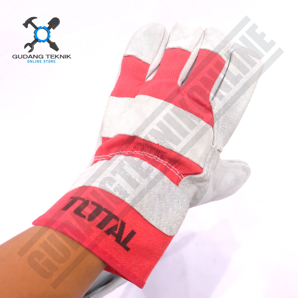 Leather Gloves 10.5&quot; TOTAL TSP14101 / Sarung Tangan Safety Kerja 10.5 Inch TSP 14101