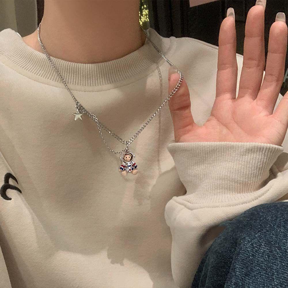 Mxbeauty Kartun Kalung Kreatif Unisex All-match Hadiah Sweater Rantai Liontin Hewan