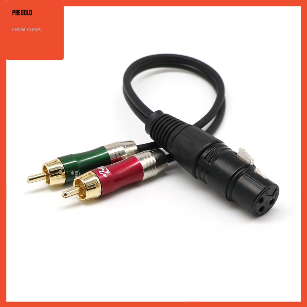 Kabel Adapter Splitter Xlr Female To 2x Phono Male Rca Panjang 30cm