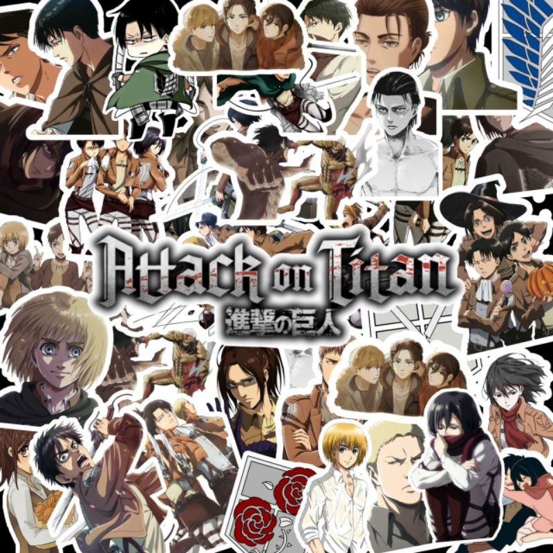 

STIKER 35 PCS LEVI ACKERMAN // MIKASA // EREN // ARMIN // AOT