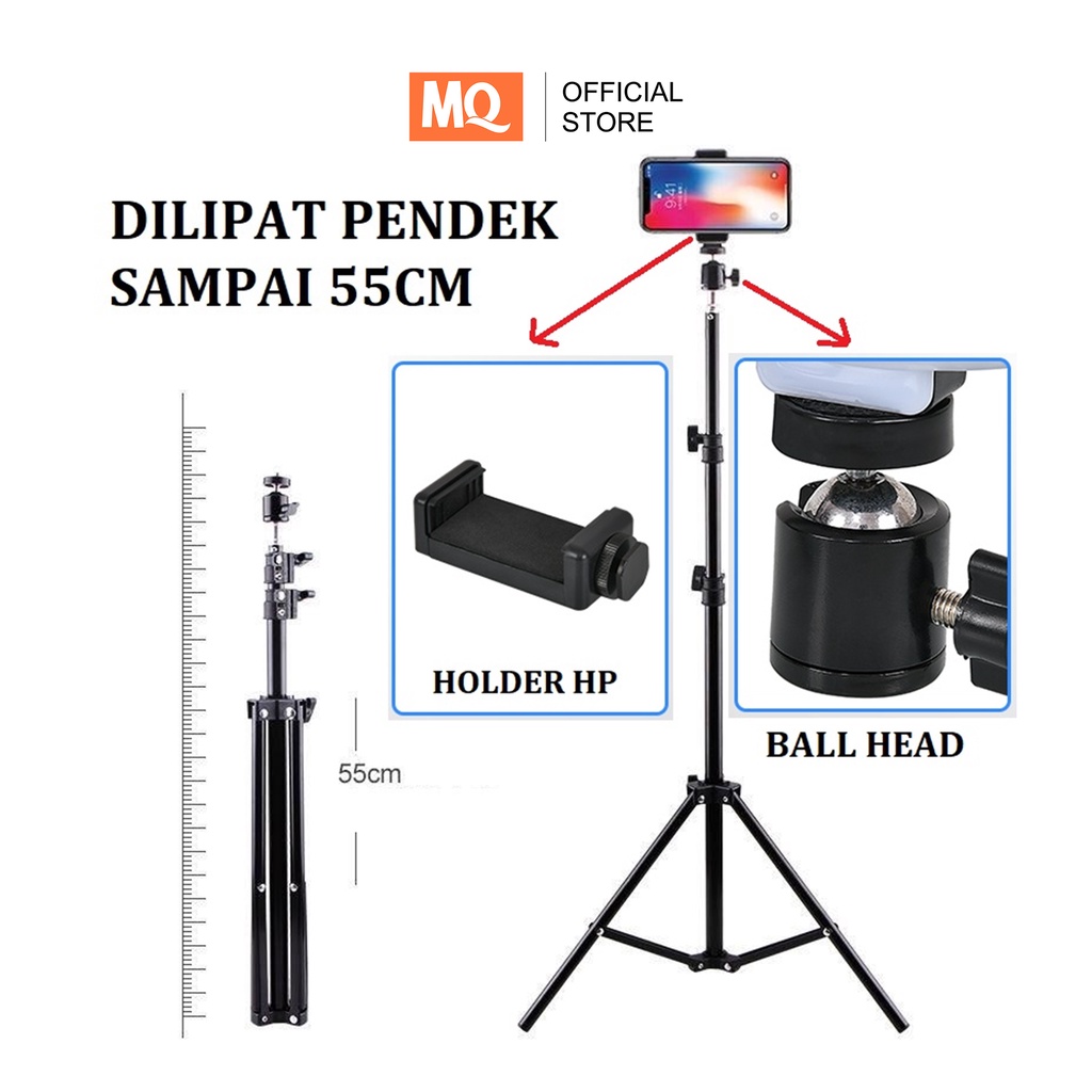 MQ TRIPOD HANDPHONE hp u holder Kaki Stabilizer 1.6m Meter 2.1meter/ tripod hp meja 3110A-3120