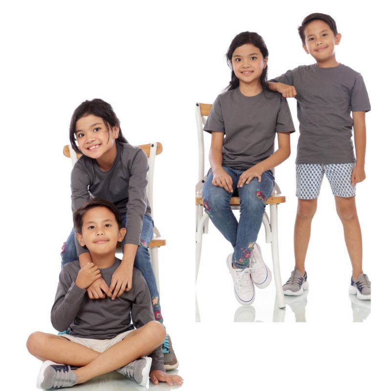 [2 - 13 YEAR]BAJU KAOS POLOS ANAK LENGAN PANJANG COTTON COMBED 30S TANGAN PANJANG COWOK CEWEK UNISEX