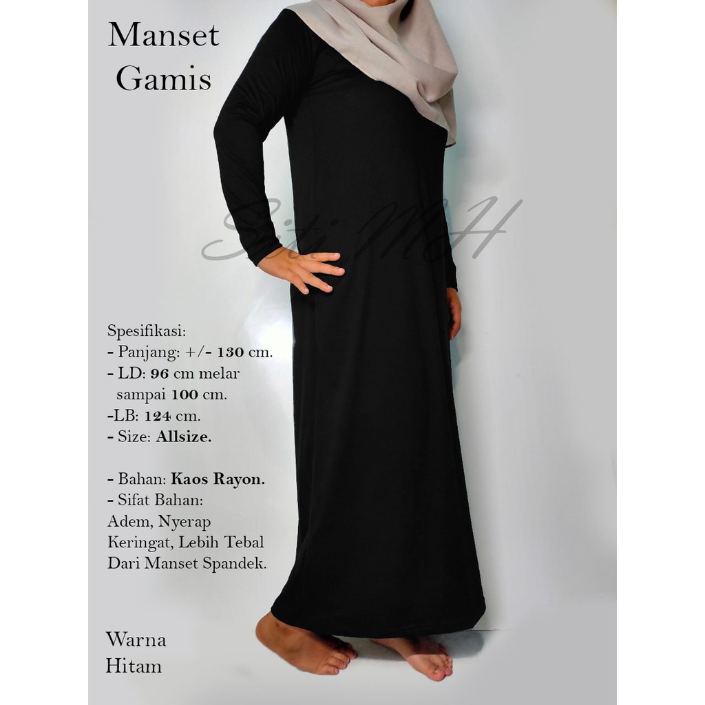 Manset Gamis Bahan Kaos dan Spandek