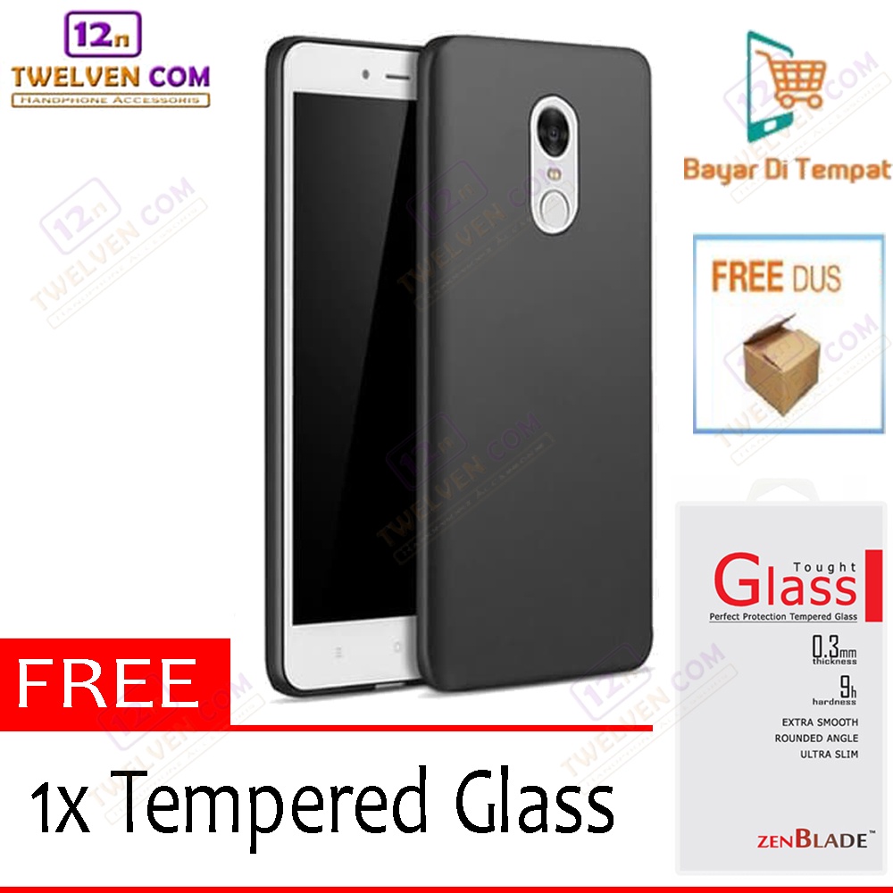 [FLASH SALE] Case Slim Matte Softcase Xiaomi Redmi Note 4x Mediatek - Free Tempered Glass