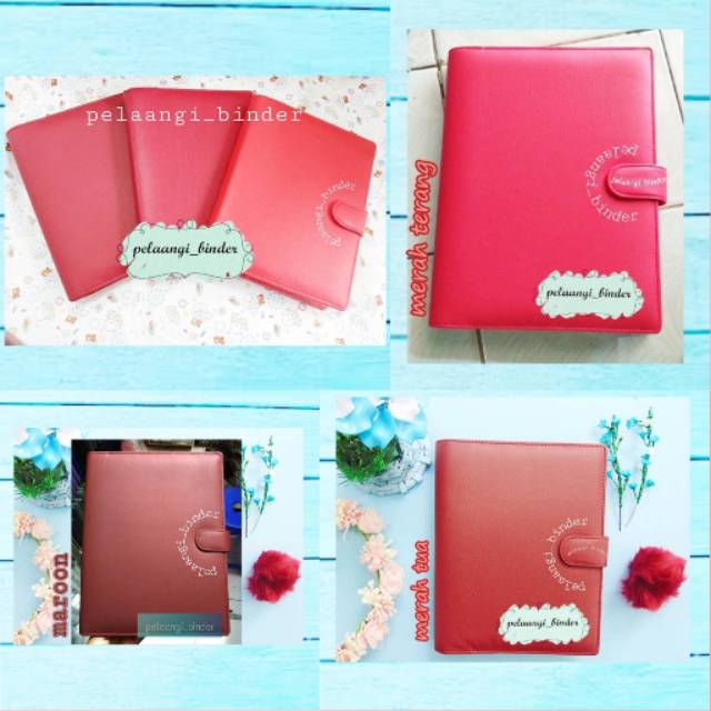 

Binder polos merah maroon