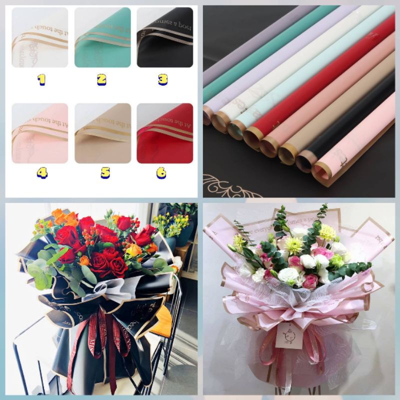 

FREE PACKING 5 Lembar Cellophane Motif gift/Wrapping Paper Motif Gift /Flower Wrapping Cellophane / Floral Wrapping Waterproof Paper /Buket Wisuda/ Money Bouquet