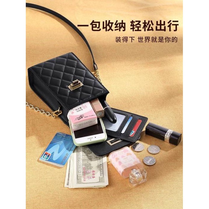 Tas Selempang WILLME-TK Sling Bag Wanita Hp Jait-jait Bordir Handphone Makeup Mini Pouch Style Korea