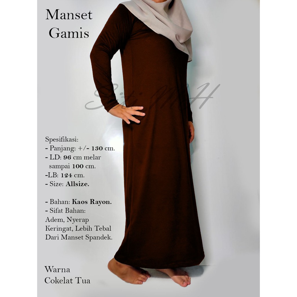 Manset Gamis Bahan Kaos dan Spandek