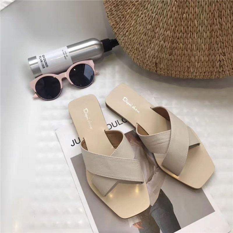 SANDAL WANITA SLIP ON KOREA MURAH SANTAI