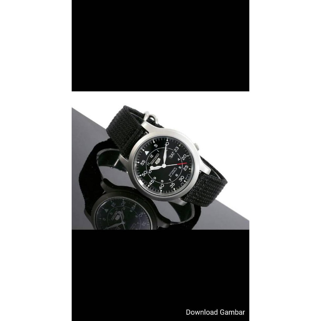 Super Sale SEIKO 5 SNK809 AUTOMATIC Black DIAL CANVAS - Garansi Ready Stock
