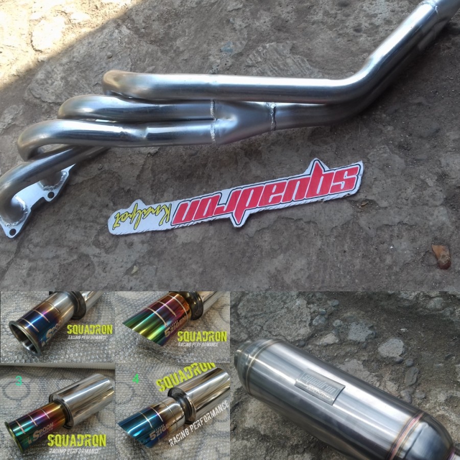 knalpot mobil Muffler set daihatsu feroza 431 stereo bahan monel