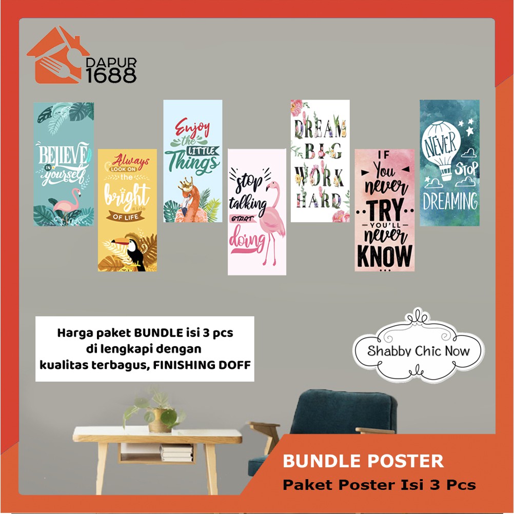 PAKET BUNDLE Poster Dnding Quotes Motivasi Hidup Coffe Quotes Cafe Vintage Wall Decor Hiasan Rumah