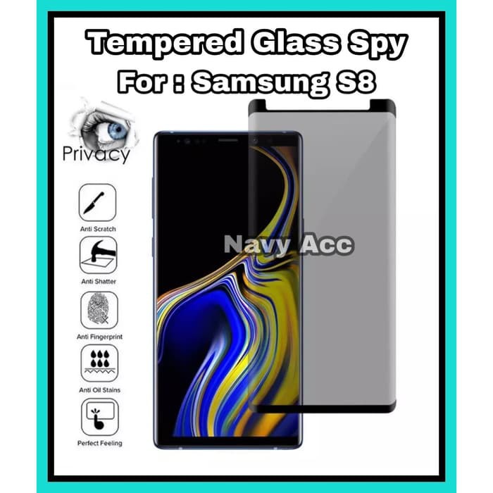 NA - Tempered Spy Samsung S8 UV Lamp - Tempered Glass Privasi S8