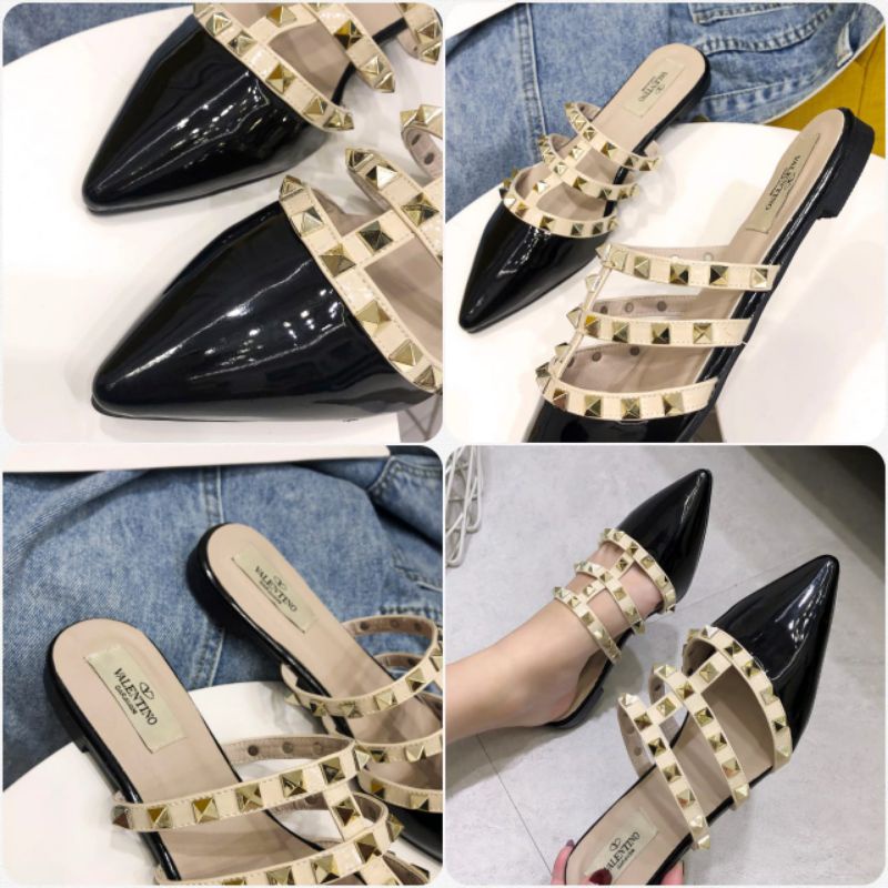 Sendal wanita Flat VL lancip Depan import Murah Kode 2207