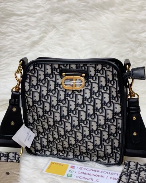 Tas Wanita CD Canvas Import Premium Mirror Sling Buckle CD