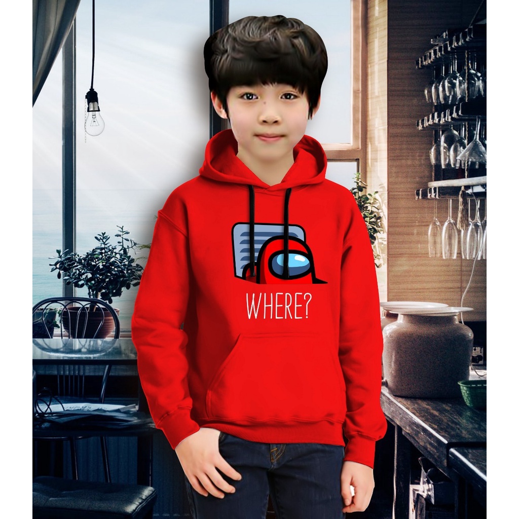 Jaket Anak Laki Laki/Jaket Anak Terbaru/Hoodie Anak Anong Where  Gaming Bahan Fleece Tebal 4-11 TAHUN