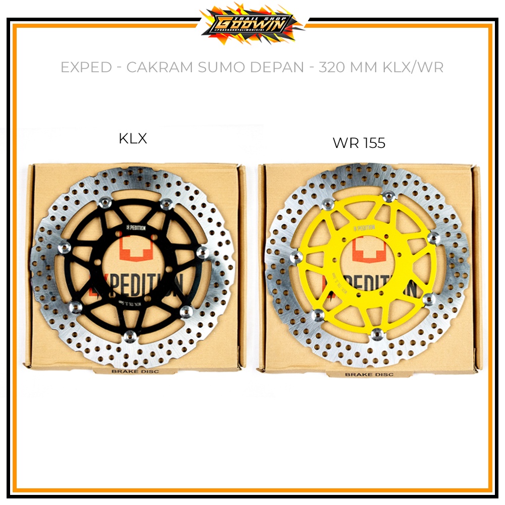 Piringan Cakram SUMO Depan KLX 150 / WR 155 EXPEDITION 320 mm Plus Breket Kaliper Cnc Disc Brake