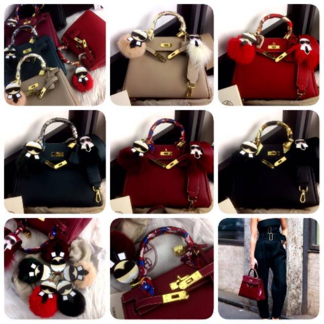 #290 New Arrival Kelly Sellier Togo Leather Bag With KARLITO "Mirror" Charms 
Spring Summer 2019