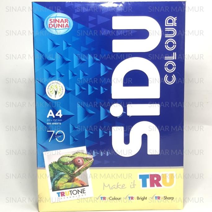

Kertas HVS Warna / Colour Paper Sinar Dunia (SIDU) A4 70gr Kuning Star Seller Termurah