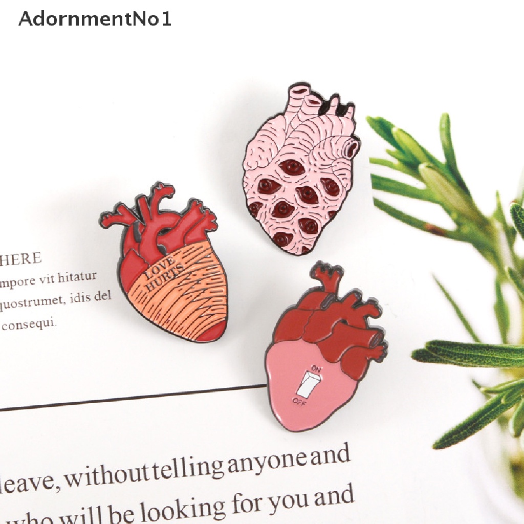 (AdornmentNo1) Bros Pin Enamel Bentuk Organ Tubuh Anatomi Kartun Untuk Hadiah