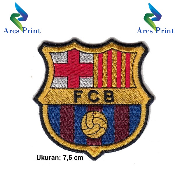 PATCH bordir Emblem Embroidery Patch - LOGO BORDIR - Logo Barca ( BORDIR KOMPUTER )