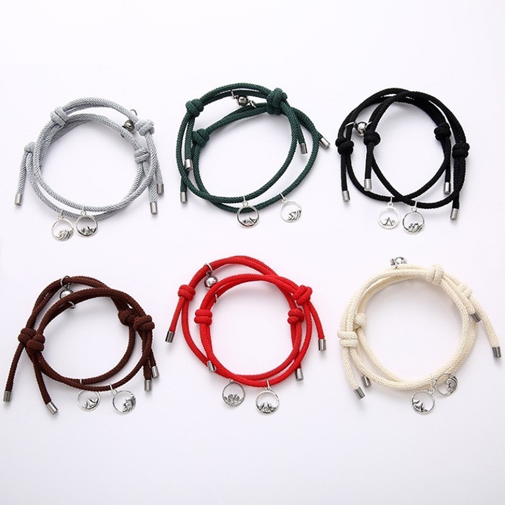 Murmerofficial Gelang Couple Thalita Tali Isi 2 Magnet Attract persahabatan Tangan Wanita Bracelet R385