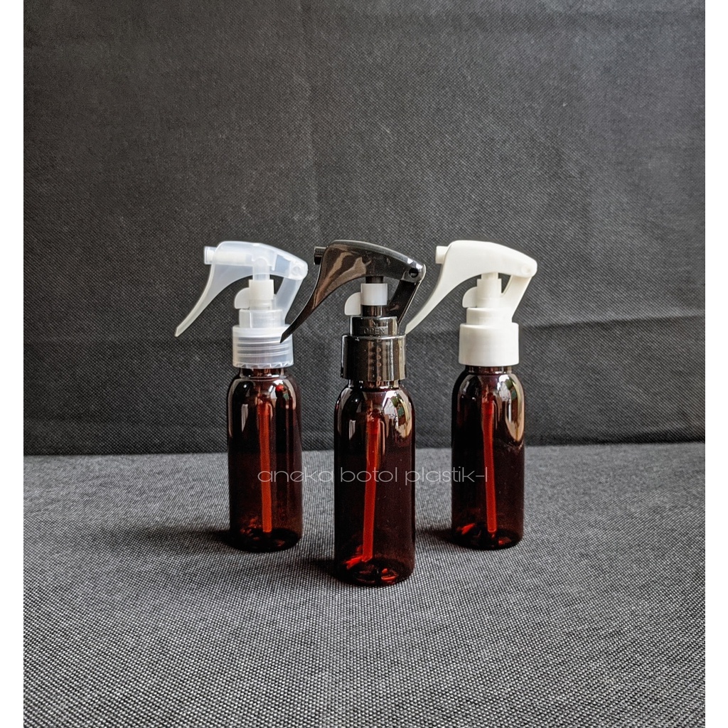 botol spray 60ml trigger amber coklat pet plastik tebal botol spray trigger 60ml coklat
