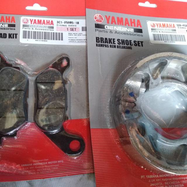 Kampas rem depan belakang Motor mio j mio soul fino jupiter mx vixion 5D9 3C1