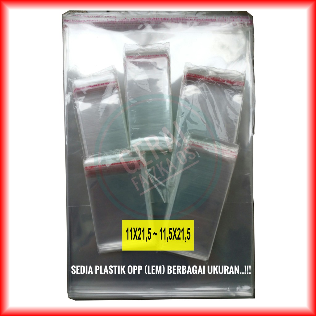 

PLASTIK OPP SINGLE SEAL 11X21,5~11,5X21,5 | 33 MICRON