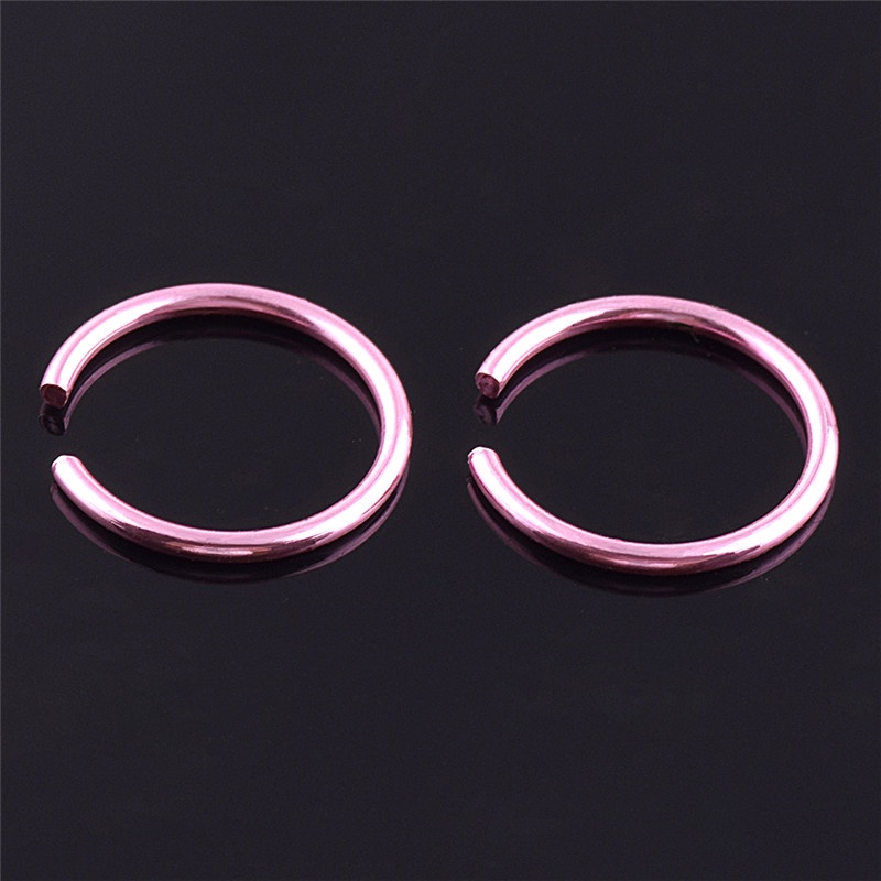 40pcs Anting Tindik Hidung / Bibir / Tubuh Bahan Stainless Steel Warna Campur