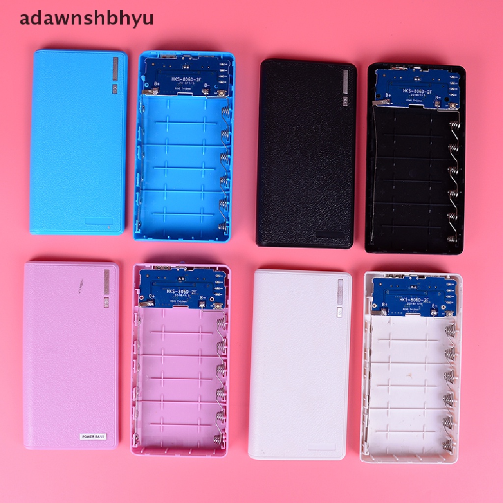 Case power bank dual usb 20000mAh 6X 18650 Untuk charger Baterai Ponsel