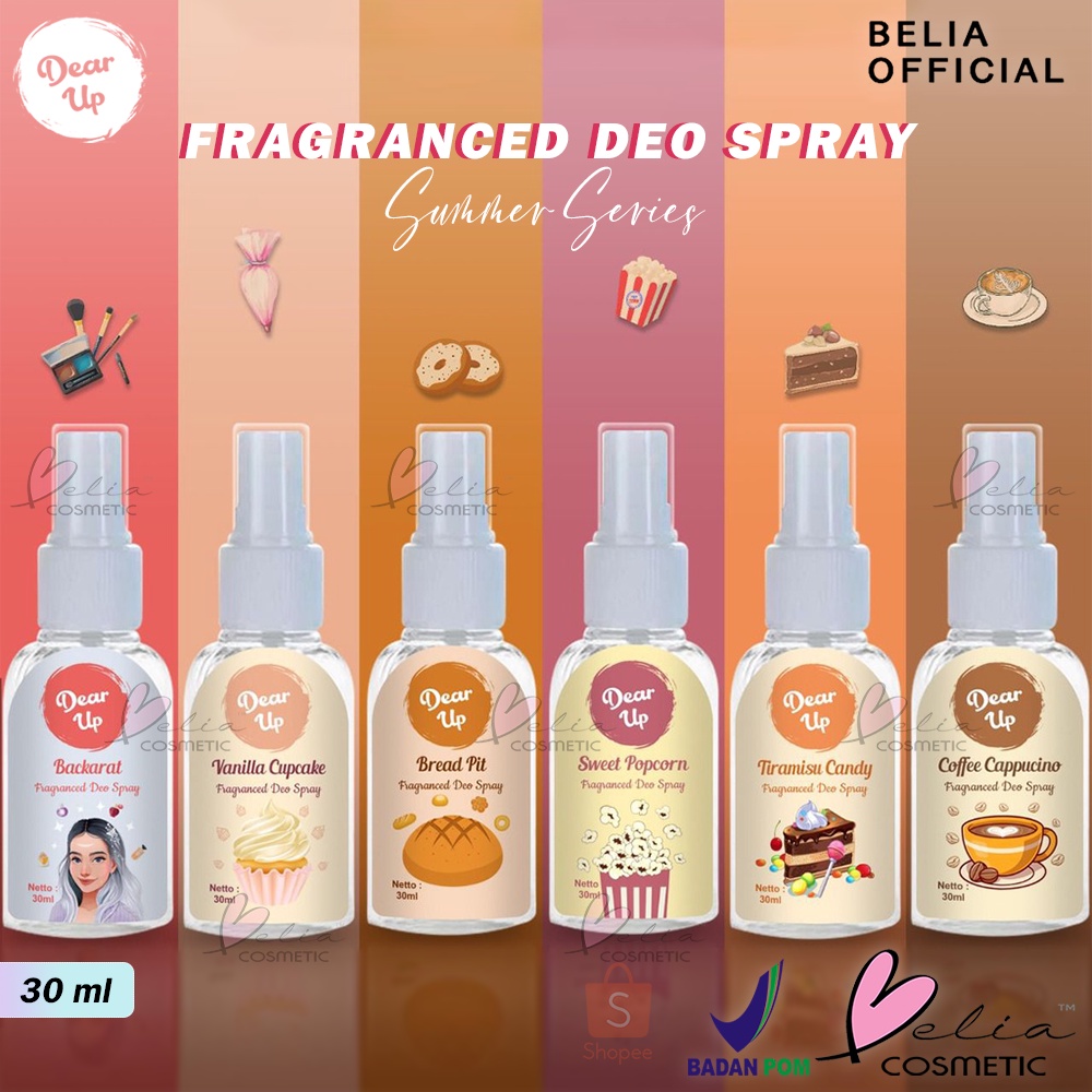 ❤ BELIA ❤ DEAR UP Fragranced Deo Spray 30ml | Deodorant | Summer Series Deodoran | BPOM