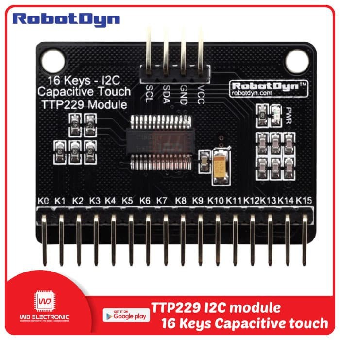 RobotDyn TTP229 I2C 16 Keys Capacitive touch module