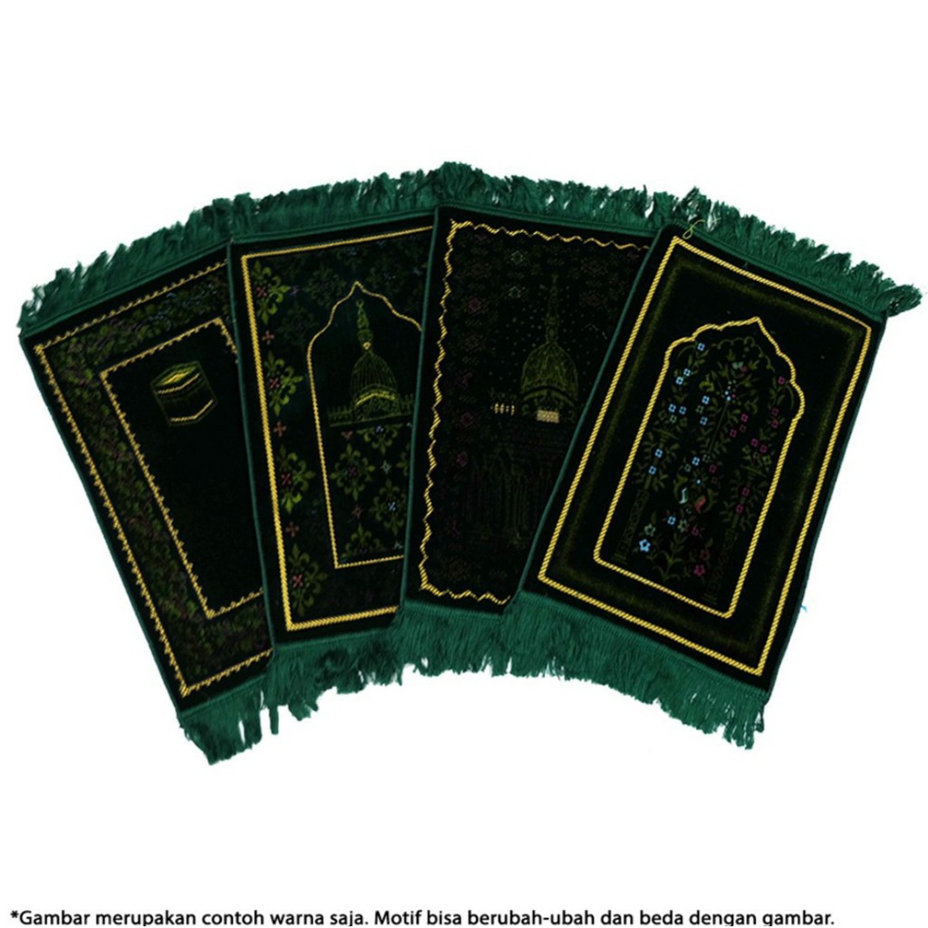 Sajadah Bulu Halus Armaan Kecil Sajadah Anak / Sajadah Muka-Hijau Tua