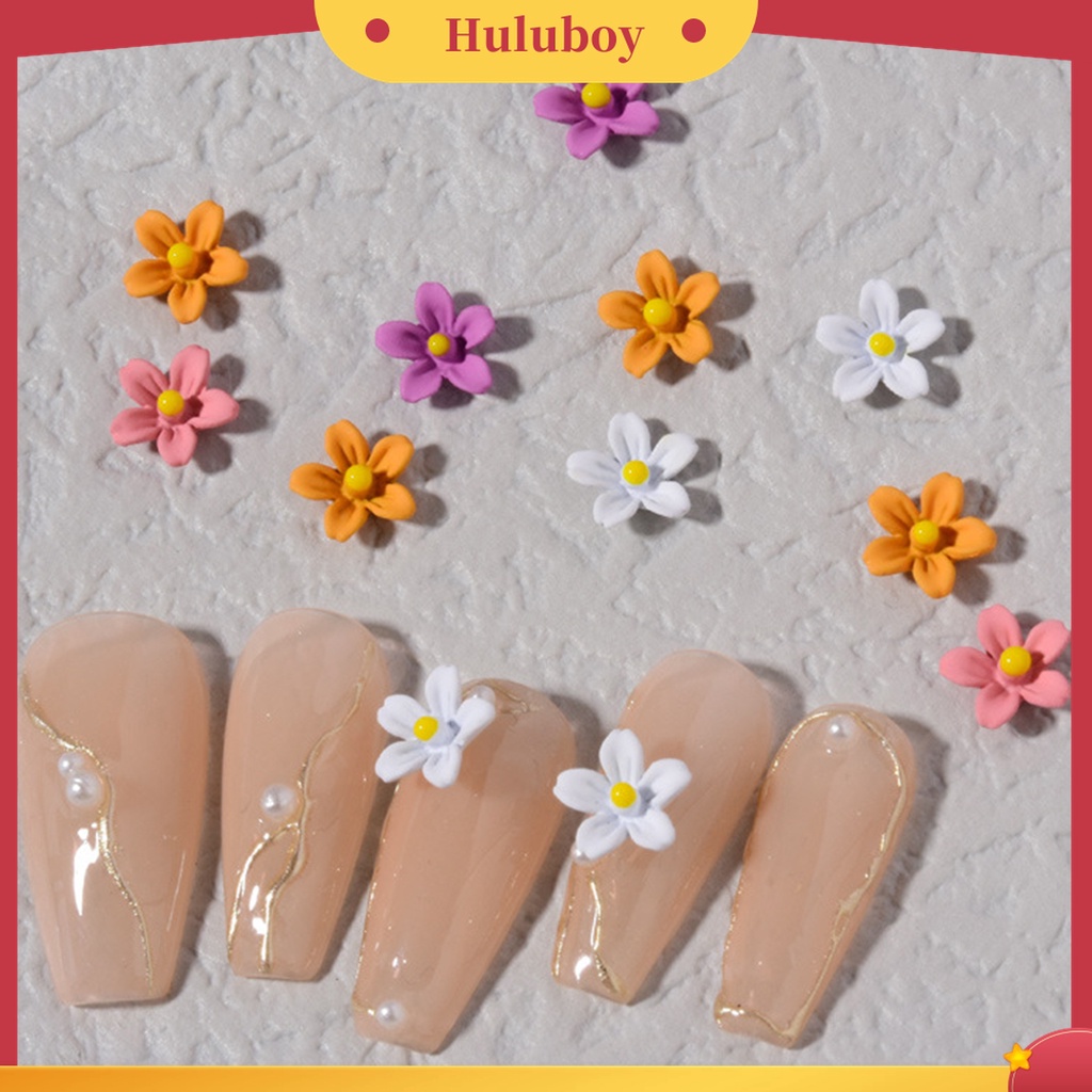 Huluboy Huluboy♡ 5pcs Ornamen Bunga 3D Multifungsi Bahan Alloy Untuk Dekorasi Nail Art