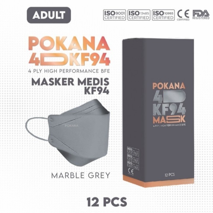 MASKER POKANA KF94 4D ISI 12PCS