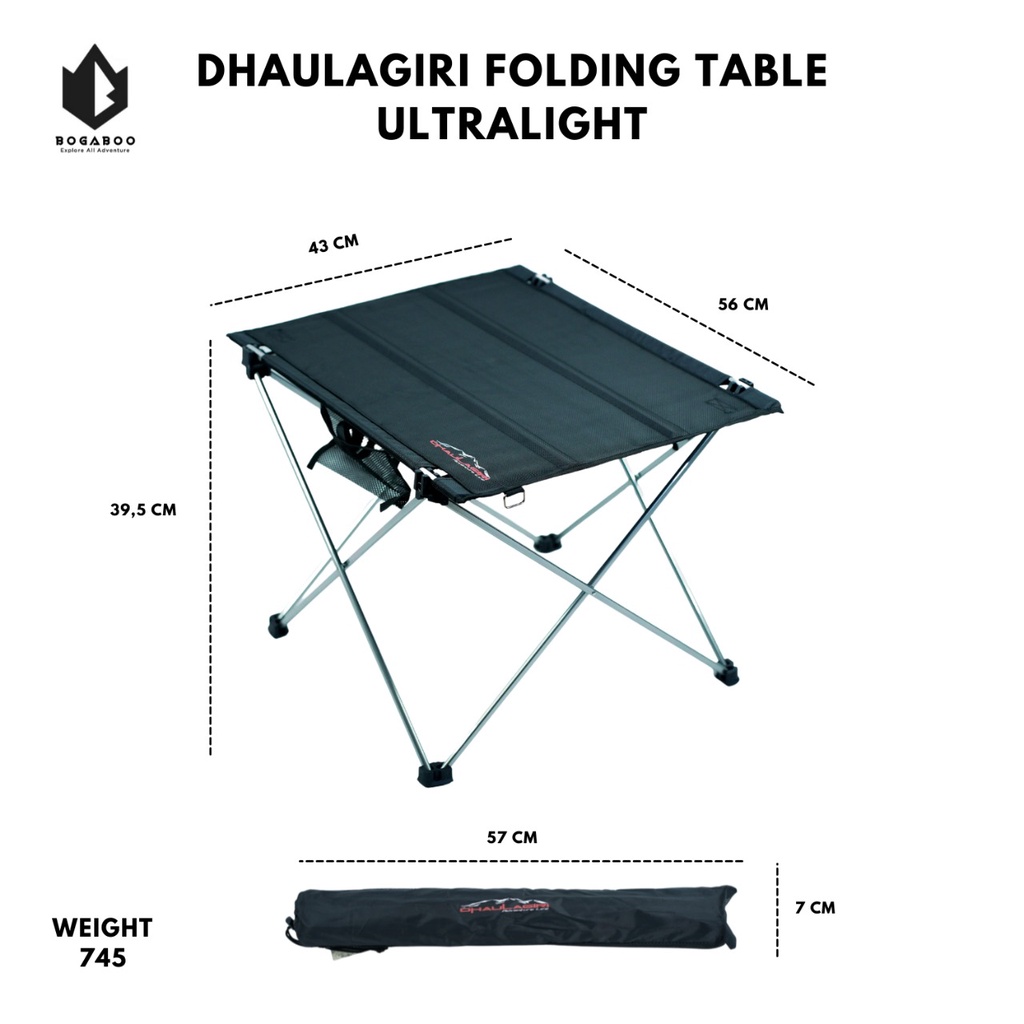 Meja Ultralight Dhaulagiri Lipat - Folding Table - MEJA OUTDOOR - folding table - meja gunung - meja mendaki