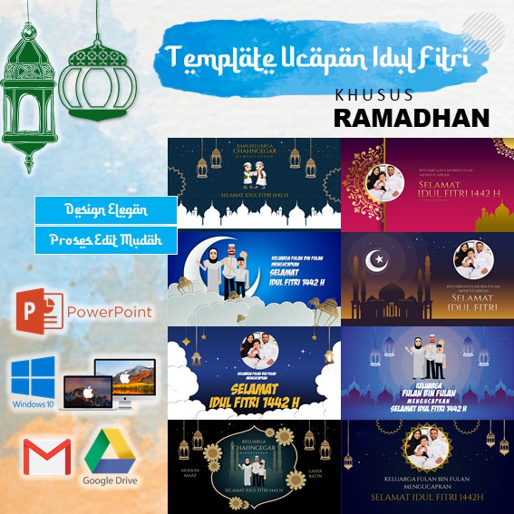 Instanppt Template Video Ucapan Lebaran Hari Raya Idul Fitri Premium Template Powerpoint Premium