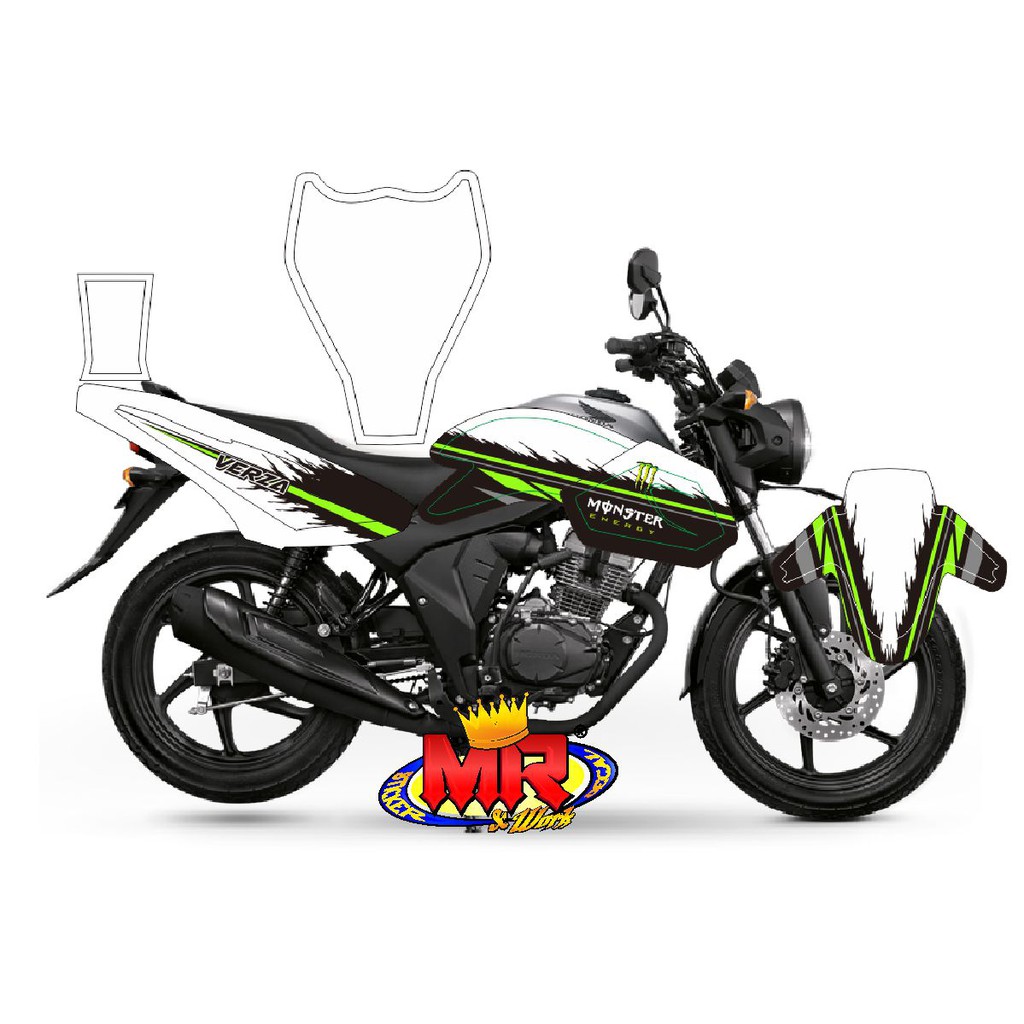 Stiker Striping Motor Decal Verza CB Motif Ken Block Monter energy