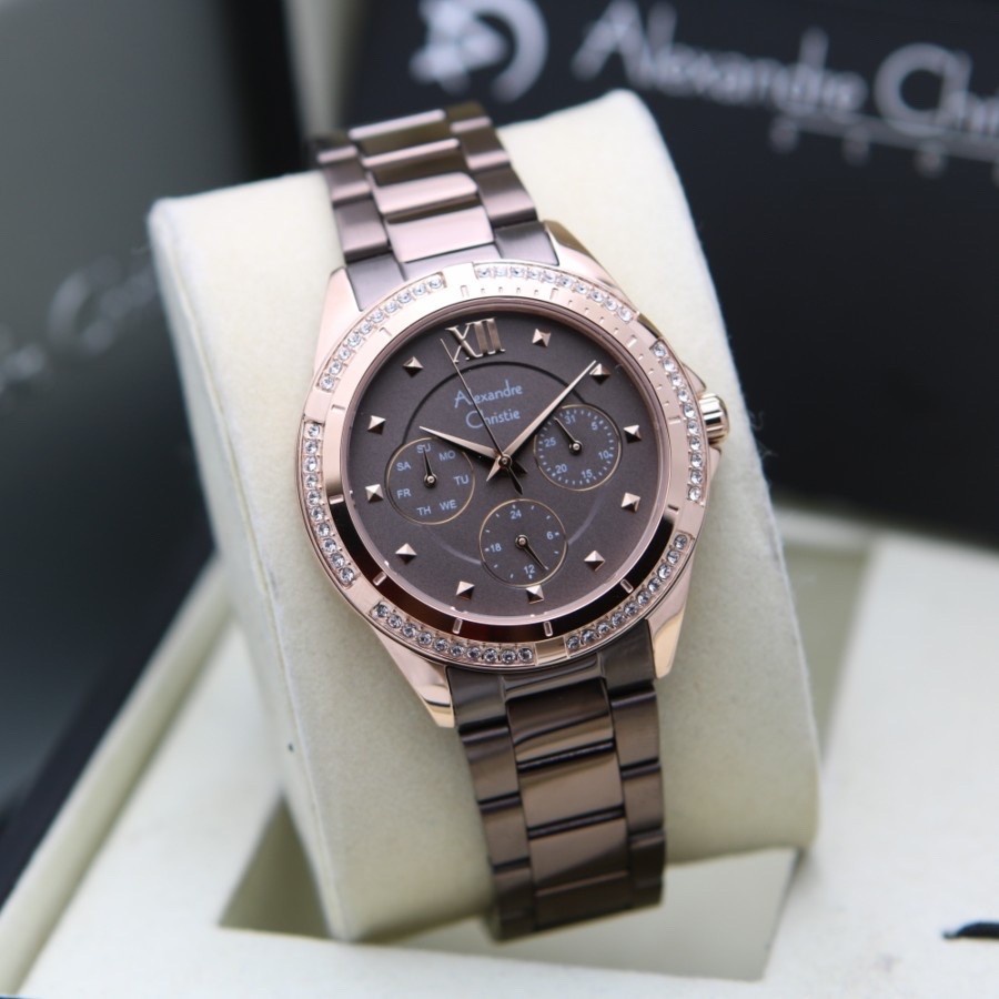 ALEXANDRE CHRISTIE WANITA AC2644 AC 2644 BROWN ROSEGOLD ORIGINAL