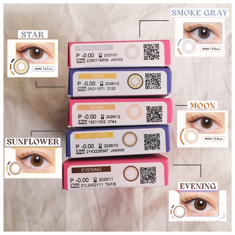 CRUUM CRUSH ON YOU BLACKPINK JAPAN JEPANG MURAH CONTACT LENS SOFTLENS PC PHOTOCARD PLANO SUNFLOWER M