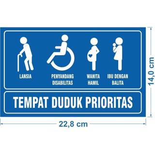 Jual STIKER TEMPAT DUDUK PRIORITAS 22x14 | Shopee Indonesia