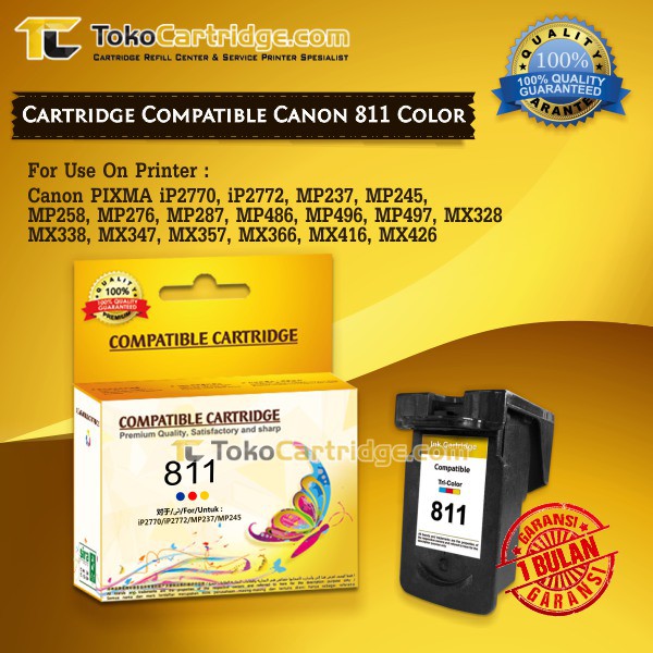 Catridge Canon CL811 Color Recycle Catridge CL 811 Colour Katrid Tinta CL-811 Warna Printer IP2770