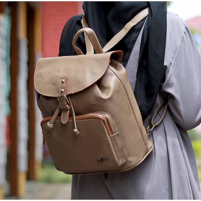 TAS BACKPACK WANITA / TAS PUNGGUNG WANITA / TAS RANSEL BANYAK KANTONG / TAS RANSEL LUCU CEWEK