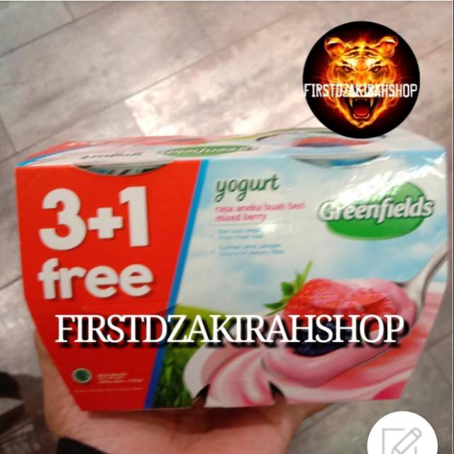 

Greenfields yogurt mixed berry 125gr 3+1free